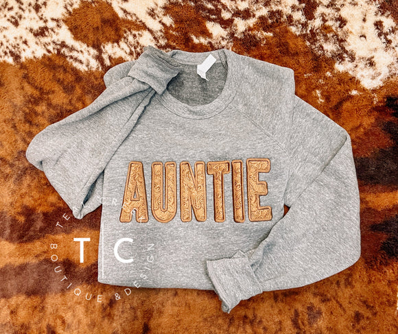 Auntie tooled sweatshirt (grey)