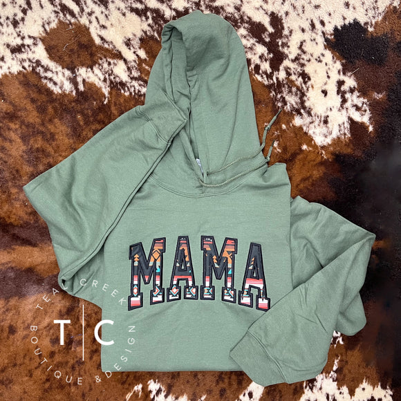 Mama hoodie (mil green)
