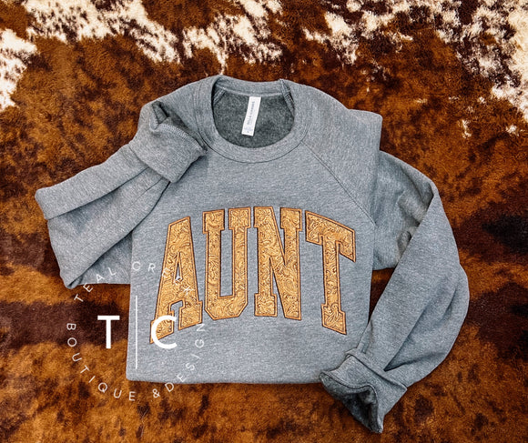 Aunt tooled sweatshirt (grey)