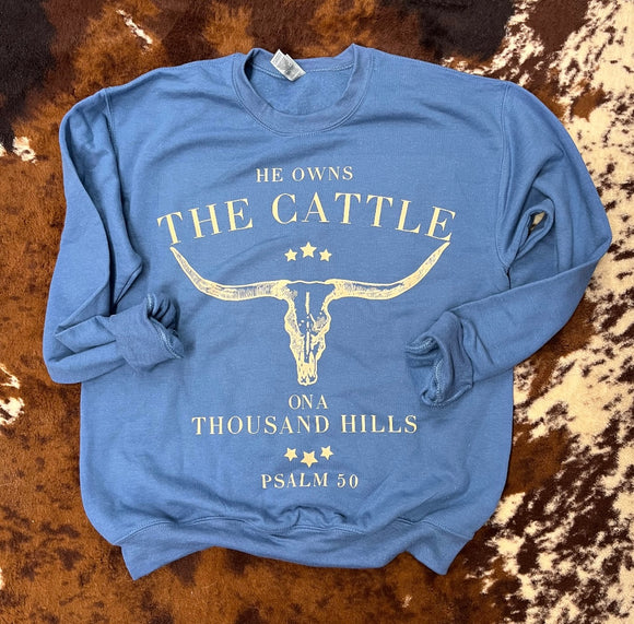 He owns the cattle sweatshirt