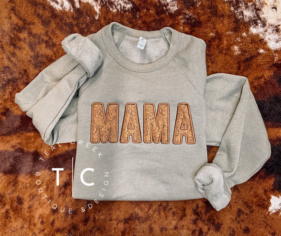 Mama tooled sweatshirt (olive)