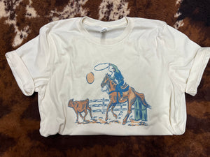 Vintage calf roper tee