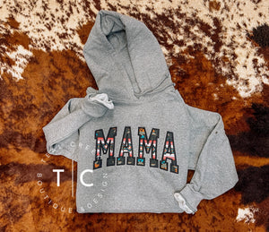 Mama Aztec grey hoodie