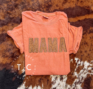 Mama tooled tee (burnt orange)