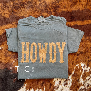 Howdy tooled tee