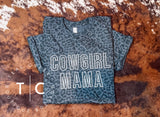 Cowboy mama / Cowgirl mama leopard tee