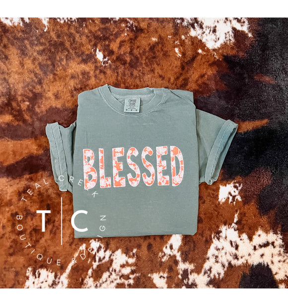 Blessed (floral) tee