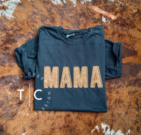 Mama tooled tee (black)