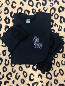 Calf roper embroidered sweatshirt